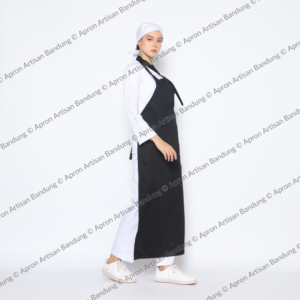 Apron Long Full Size Dada Sampai Mata Kaki Celemek Untuk Koki Chef Barista Waiters Ibu Rumah Tangga